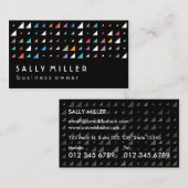 kleurrijke driehoeken visitekaartje (Voorkant / Achterkant)