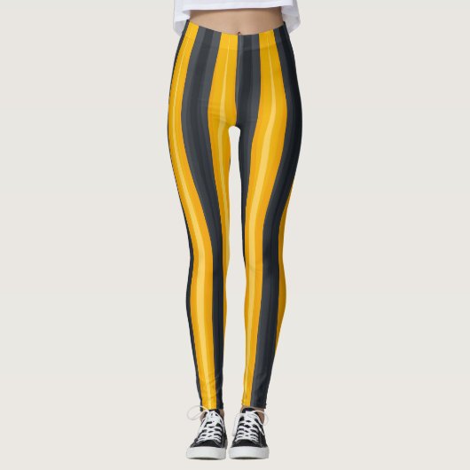 Kleurrijke driehoekige strepen leggings (Voorkant)
