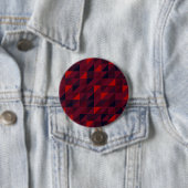 Kleurrijke driehoekspatroon ronde button 7,6 cm (In situ)