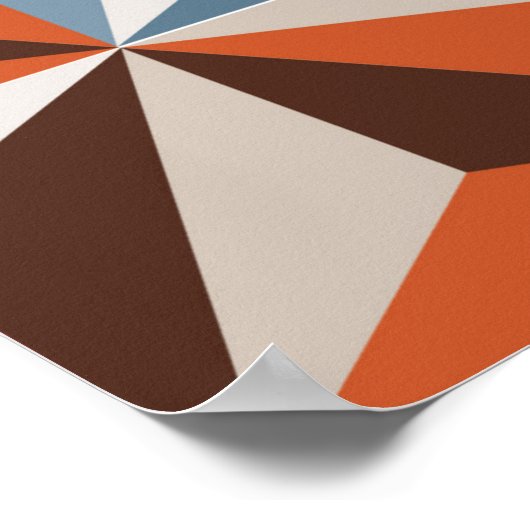 Kleurrijke driehoektegels naadloos patroon. poster (Hoek)