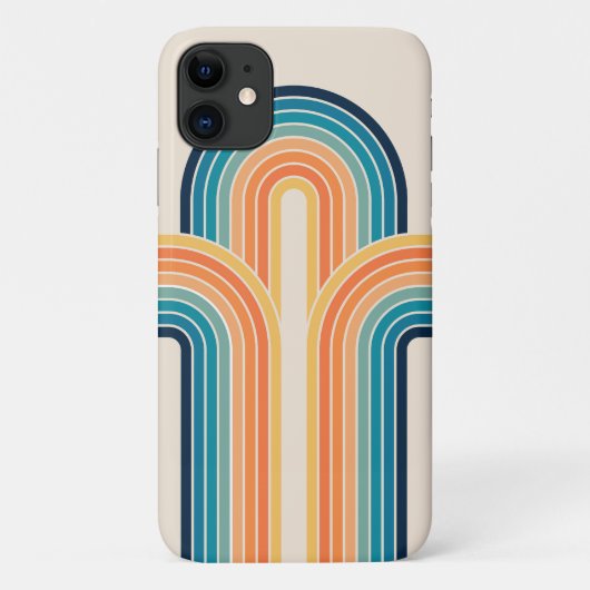 Kleurrijke drievoudige retro bogen Case-Mate iPhone case (Achterkant)