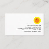 Kleurrijke drijvende ballonnen Babysitter Visitekaartje (Achterkant)