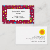 Kleurrijke drijvende ballonnen Babysitter Visitekaartje (Voorkant / Achterkant)