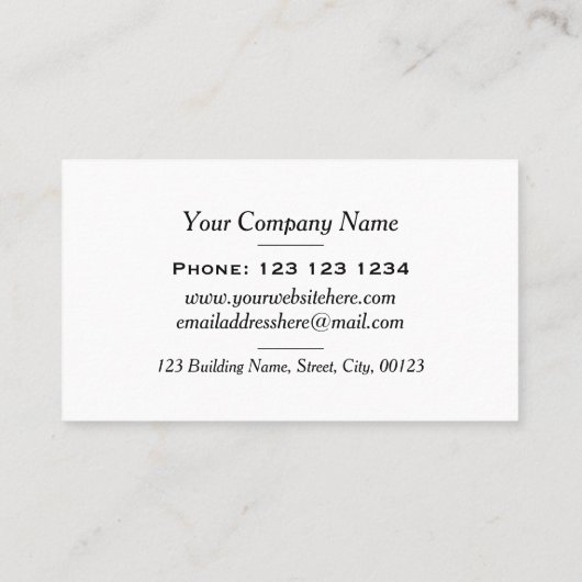 Kleurrijke drijvende Lijst Elegant Florist Visitekaartje (Achterkant)