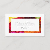 Kleurrijke drijvende Lijst Elegant Florist Visitekaartje (Voorkant)