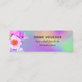 Kleurrijke Drink Voucher Tickets voor balie (Voorkant)