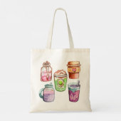 Kleurrijke Drinken Tote Bag (Achterkant)