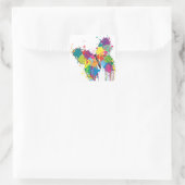 Kleurrijke Drip Paint Abstracte Vlinder Stickers (Tas)