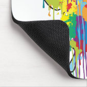 Kleurrijke Drip-Paint Butterfly Mousepad w / naam Muismat (Hoek)