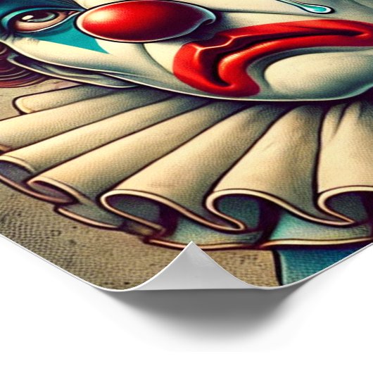 Kleurrijke droevige en huilen meestal gelukkige cl poster (Hoek)