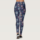 Kleurrijke dromcatchers donkerblauw leggings (Achterkant)