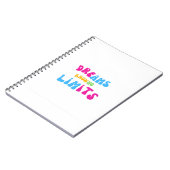 Kleurrijke dromen kennen geen grenzen Notitieboek (Linkerzijde)