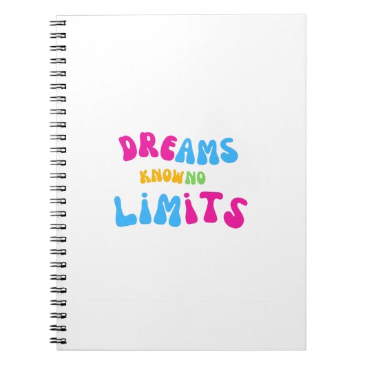 Kleurrijke dromen kennen geen grenzen Notitieboek (Voorkant)