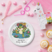 Kleurrijke Dromerige Kikker Baby shower Papieren Bordje (Feest)