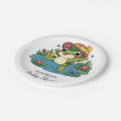 Kleurrijke Dromerige Kikker Baby shower Papieren Bordje (Gekanteld)