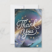 Kleurrijke Dromerige Meteor Celestial Bedankkaart (Voorkant)