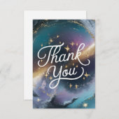 Kleurrijke Dromerige Meteor Celestial Bedankkaart (Voorkant / Achterkant)