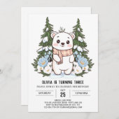 Kleurrijke Dromerige Polar Beer Digitale Verjaarda Kaart (Voorkant / Achterkant)