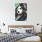Kleurrijke droom canvasprint - Schilderij Canvas Afdruk (Insitu (Slaapkamer))