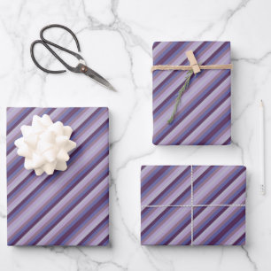 Kleurrijke Druif Lavendel Magenta Blauw Paars Stre Inpakpapier Vel