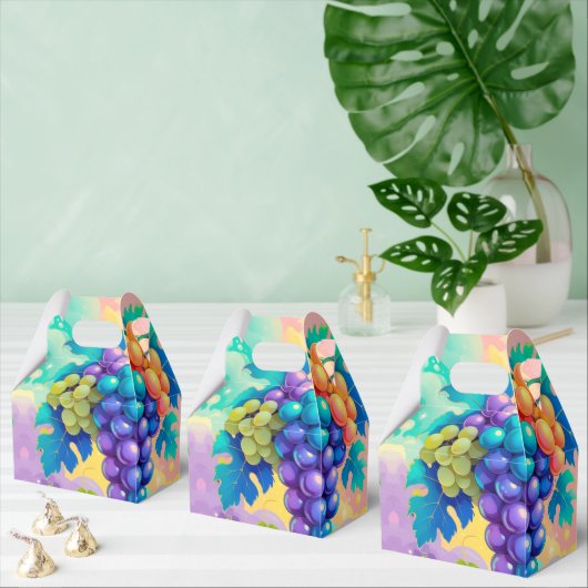 Kleurrijke druiven bedankdoosjes (Meervoudige)