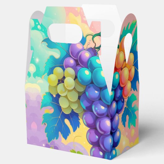 Kleurrijke druiven bedankdoosjes (Geopend)