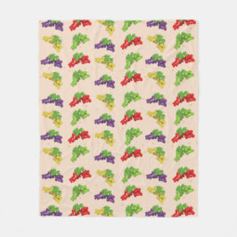 Kleurrijke druiven fleece deken