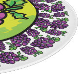 Kleurrijke druiven keuken snijplank (Hoek)