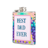 Kleurrijke druiven met beste vader ooit heupfles (Links)