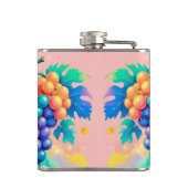 Kleurrijke druiven met beste vader ooit heupfles (Achterkant)