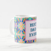 Kleurrijke druiven met beste vader ooit koffiemok (Voorkant links)