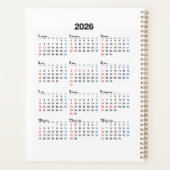 Kleurrijke Druiven Stilleven Verf Kalender 2026 Planner (Achterkant)
