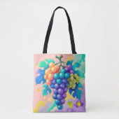Kleurrijke druiven tote bag (Voorkant)
