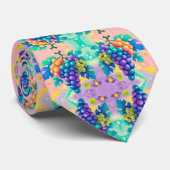 Kleurrijke druiven voor Vaderdag Stropdas (Opgerold)