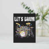 Kleurrijke drum met onderdrukking briefkaart (Staand voorkant)