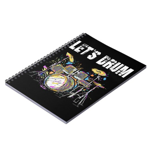 Kleurrijke drum met onderdrukking notitieboek (Linkerzijde)