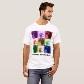 Kleurrijke Drum Pattern Pop Art Rhythm Quote Unise T-shirt (Voorkant volledig)