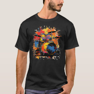 Kleurrijke Drums Voor Grote Drummer T-shirt