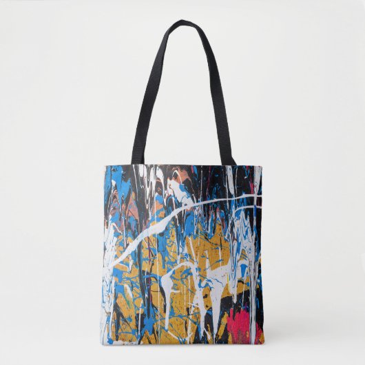 Kleurrijke druppelende verf: graffitimuur. tote bag (Voorkant)