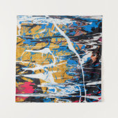 Kleurrijke druppelende verf: graffitimuur. wandkleed (Voorkant (horizontaal))