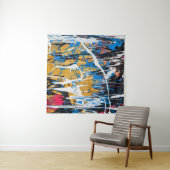 Kleurrijke druppelende verf: graffitimuur. wandkleed (In Situ (horizontaal))