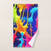 Kleurrijke Druppelende Verfkunst Bad Handdoek (Handdoek)