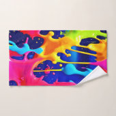 Kleurrijke Druppelende Verfkunst Bad Handdoek (Handdoek)