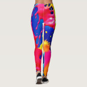 Kleurrijke Druppelende Verfkunst Leggings (Achterkant)