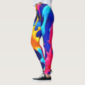 Kleurrijke Druppelende Verfkunst Leggings (Links)