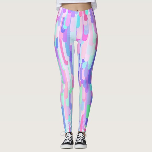 Kleurrijke druppels leggings (Voorkant)