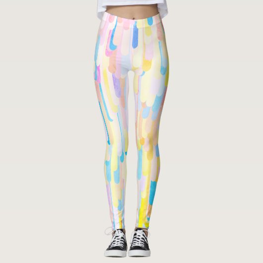 Kleurrijke druppels leggings (Voorkant)