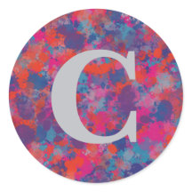 Kleurrijke druppels rood, roze, blauw Paars Abstra