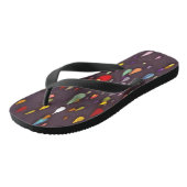 Kleurrijke druppels teenslippers (Schuin)