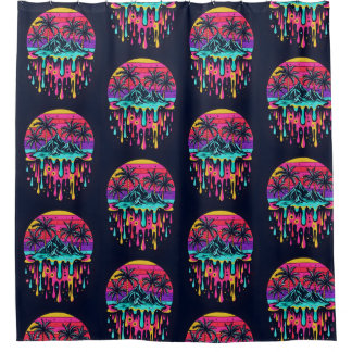 kleurrijke druppels wandtapijten natuur Tapestry Douchegordijn